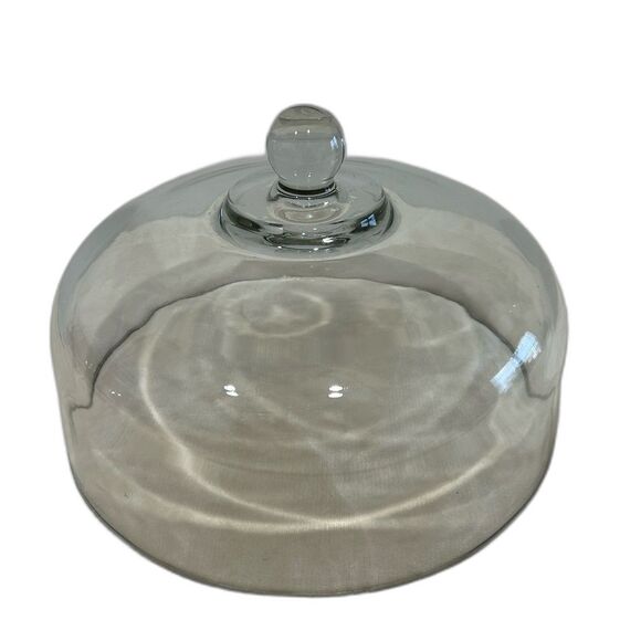 2 Pc. Footed Cake Stand with Heavy Crystal Lid. Preowned - Picture 4 of 11